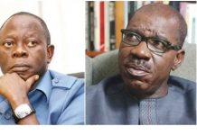 Oshiomhole Vows to Return Edo to APC, Apologizes for Backing Obaseki’s Governorship.