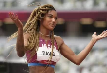 US long jumper Tara Davis-Woodhall stripped of national title after positive cannabis test