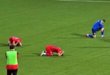 Serbian Football Mourns Sudden Death of Coach Mladen Zizovic During Match. Footballers from both team breakdown as news of his death reach them