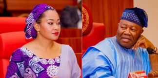 Senator Natasha Accuses Nigerian Immigration of Passport Seizure, Blames Senate President Akpabio. Senator-Natasha-Akpoti-Uduaghan-and-Akpabio