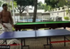 BREAKING NEWS: ANTHONY JOSHUA POSTED PICTURES OF HIMSELF PLAYING TABLE TENNIS HOURS BEFORE HIS BRUSH WITH DEATH Anthony Joshua playing tennis just before car accident