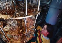 Quantum Computing Push Gives Europe a Competitive Edge A technician works on the cryostat that cools the Alice & Bob quantum computer